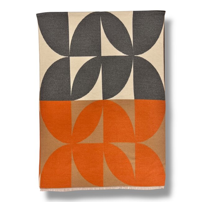 Schal Cashmere Mix Retro orange/beige