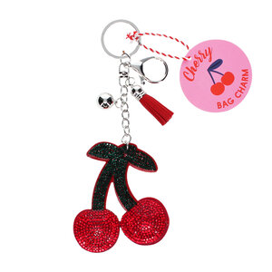 Rex London Keyring bag charm Sparkly Cherry