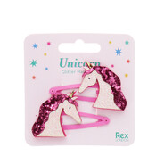 Rex London Haarspangen  Glitzer Unicorn