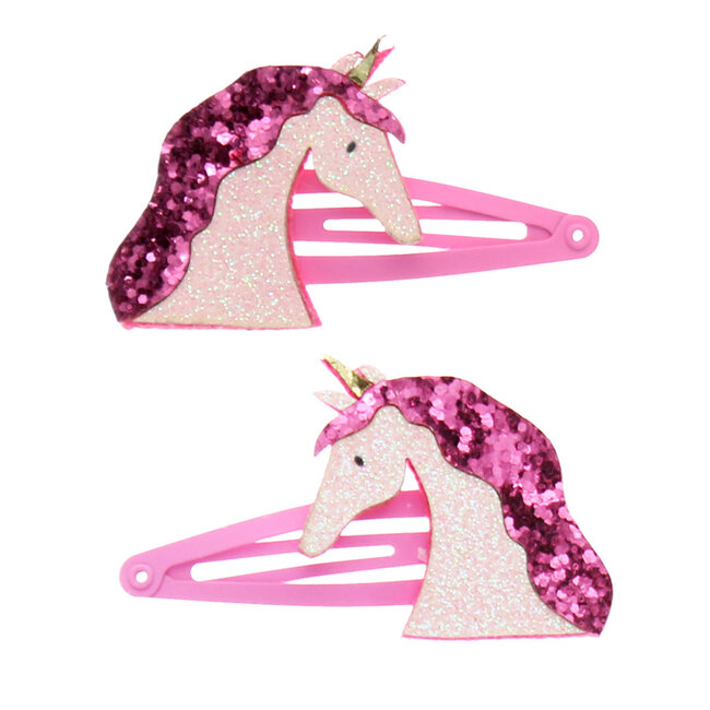 Haarspangen  Glitzer Unicorn