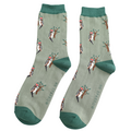 Miss Sparrow Mens Socks Bamboo Woodpecker green
