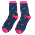 Miss Sparrow Socken Bamboo Cherries navy