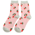 Miss Sparrow Socks Bamboo Cherries pale pink