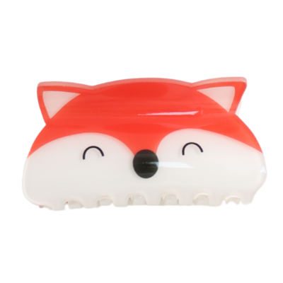Red Cuckoo Hair Claw Clip Fox