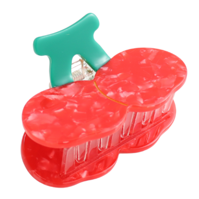 Red Cuckoo Hair Claw Clip Cherries