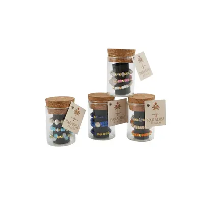 CGB Giftware Ringe In a Bottle Paradise Beach Set of 3