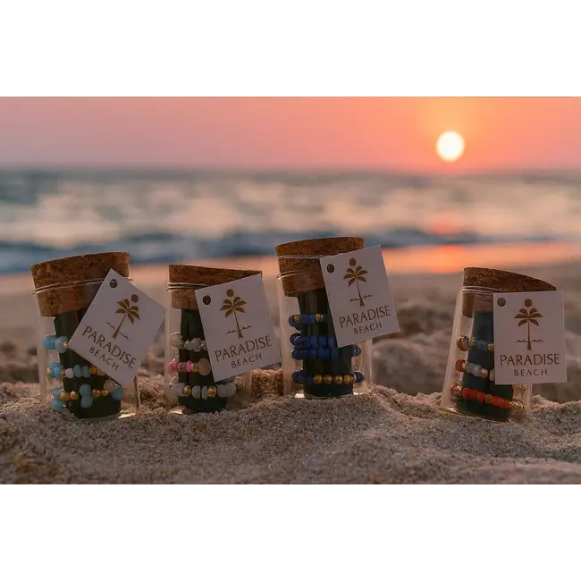Ringe In a Bottle Paradise Beach Set of 3