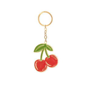 Sass & Belle Keyring Enamel Cherry