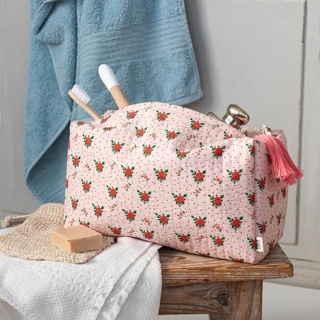 Washbag Quilted French Rose