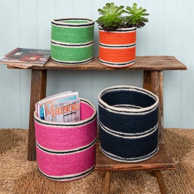 Rex London Jute Storage Basket round Set of 4 large