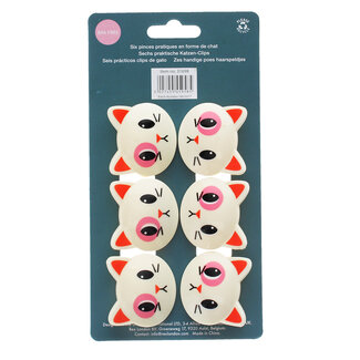 Rex London Bag Clips Cat Set of 6