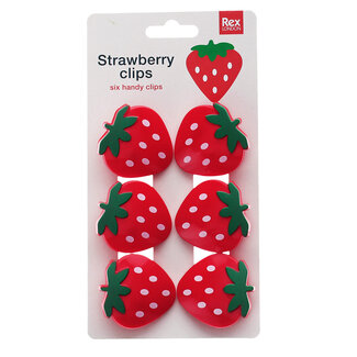 Rex London Bag Clips Strawberry Set of 6