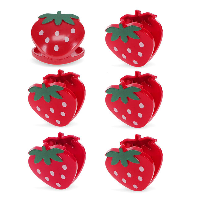 Beutel-Clips Strawberry Set of 6