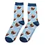 Miss Sparrow Mens Socks Bamboo Otters dusky blue
