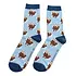 Miss Sparrow Mens Socks Bamboo Otters dusky blue