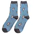 Miss Sparrow Mens Socks Bamboo Woodpecker denim
