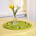 Sjaal met Verhaal Felt Coaster 35 cm met Bijtjes groen