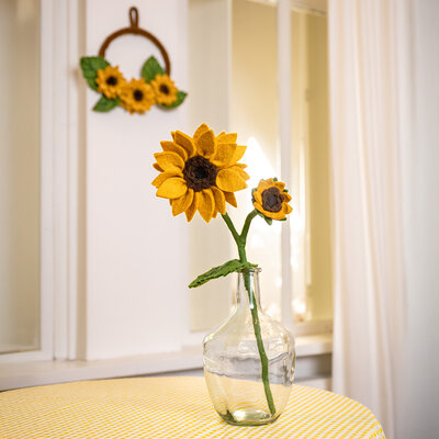 Sjaal met Verhaal Filzblume Zonnebloem