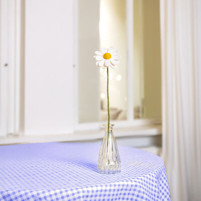 Sjaal met Verhaal Felt Flower Margrietje wit