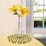 Felt Coaster 40 cm Rond Bolletjes groen-geel