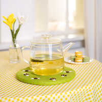 Sjaal met Verhaal Filz-Untersetzer 25 cm Bijtjes lichtgroen