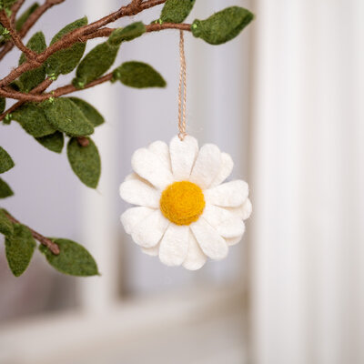 Sjaal met Verhaal Felt Hanger Margrietje violettinten assorti