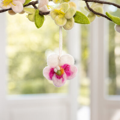 Sjaal met Verhaal Felt Hanger Viooltje assorti