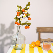 Sjaal met Verhaal Filzblume Tak Sinaasappel