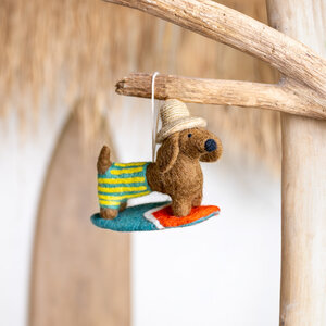 Sjaal met Verhaal Felt Hanger Teckel Summer Days Streep