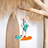 Sjaal met Verhaal Felt Hanger Muis Surfgirl turquoise