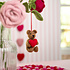 Sjaal met Verhaal Felt Hanger Beer met Hart rood