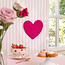 Filz-Untersetzer Hart Love fuchsia