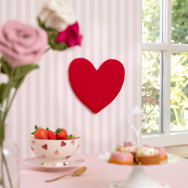 Filz-Untersetzer Hart Love rood