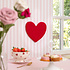 Sjaal met Verhaal Felt Coaster Hart Love rood