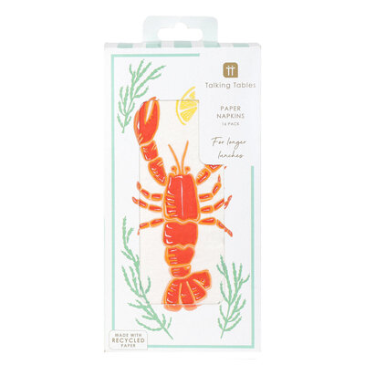 Talking Tables Papierservietten Long Lobster 16-Pack