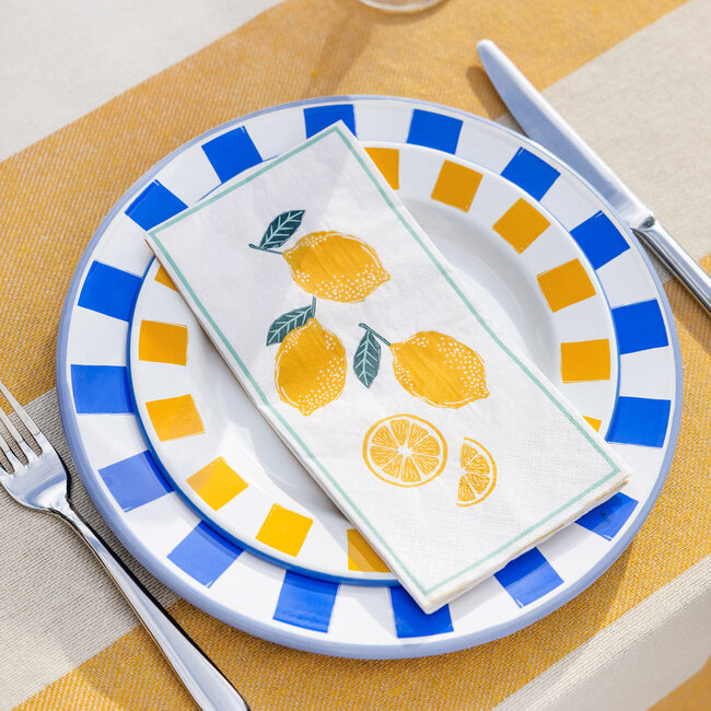 Paper Napkins Long Lemon 16-Pack