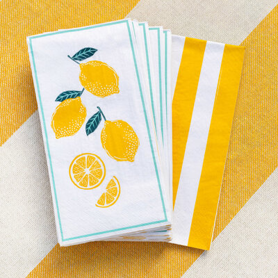 Talking Tables Papierservietten Long Lemon 16-Pack