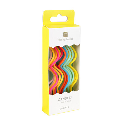 Talking Tables Birthday Candles Rainbow Twisted large