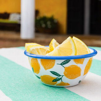 Talking Tables Enamel Bowl Lemon 12cm