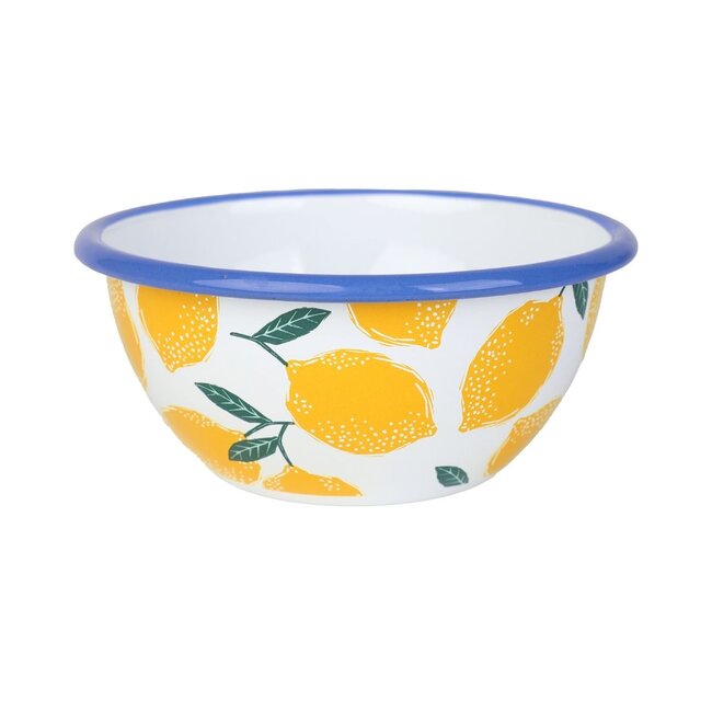Enamel Bowl Lemon 12cm