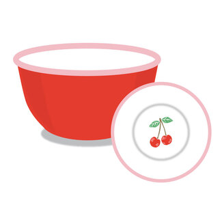 Talking Tables Emaille Schüssel Cherry red 10cm