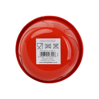 Talking Tables Enamel Bowl Cherry red 10cm