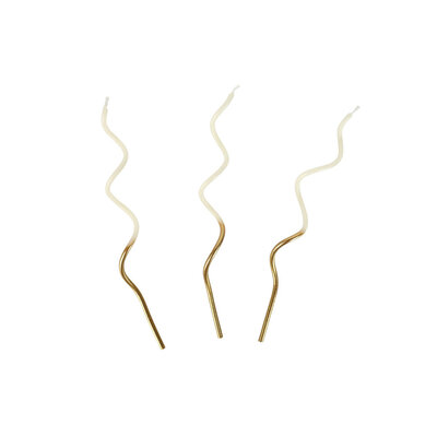 Talking Tables Birthday Candles Gold & White Twisted large