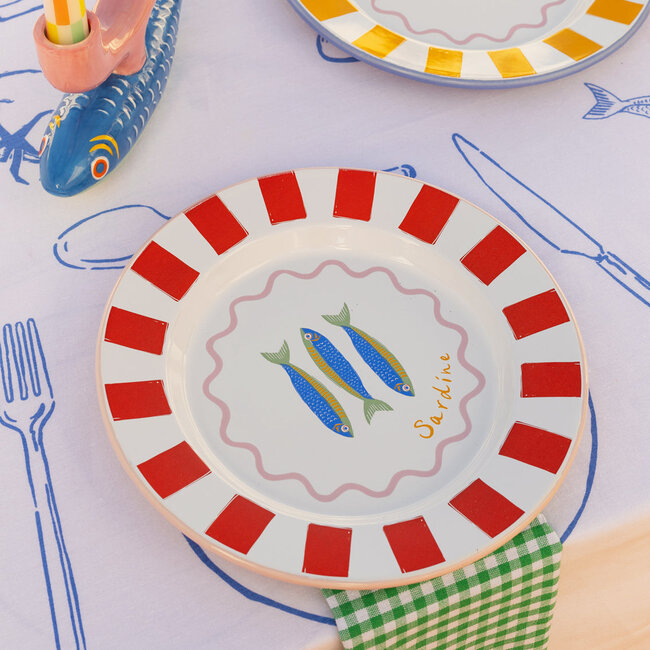 Enamel Plate Fish 25cm