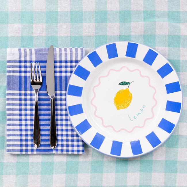 Enamel Plate Lemon 25 cm