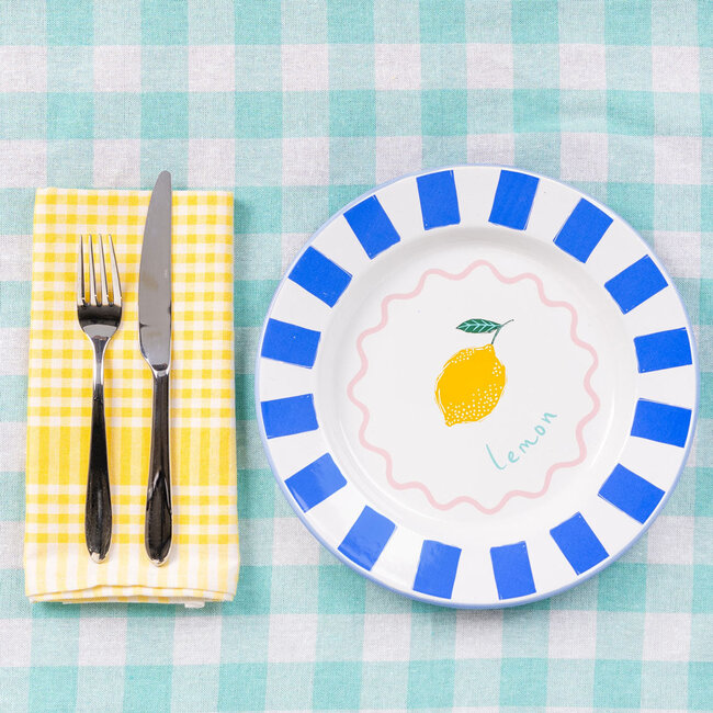 Enamel Plate Lemon 25 cm