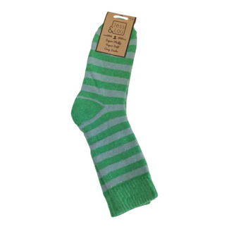 Jess & Lou Socks Ribbed Stripe green