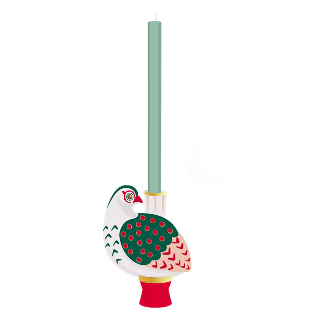 Candleholder Ceramic Birds