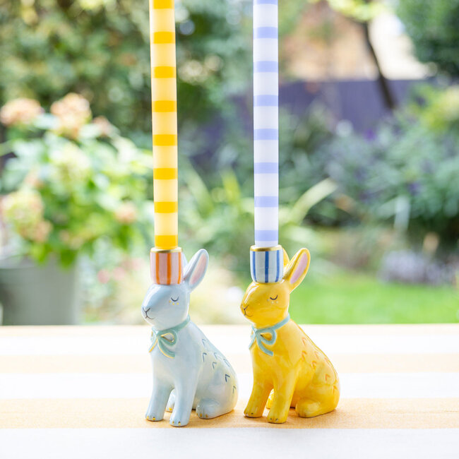 Candleholder Ceramic Bunnies