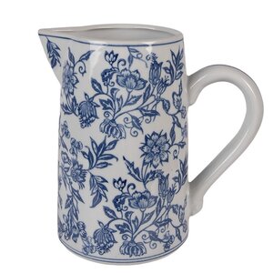 Clayre & Eef Pitcher Flowery blue